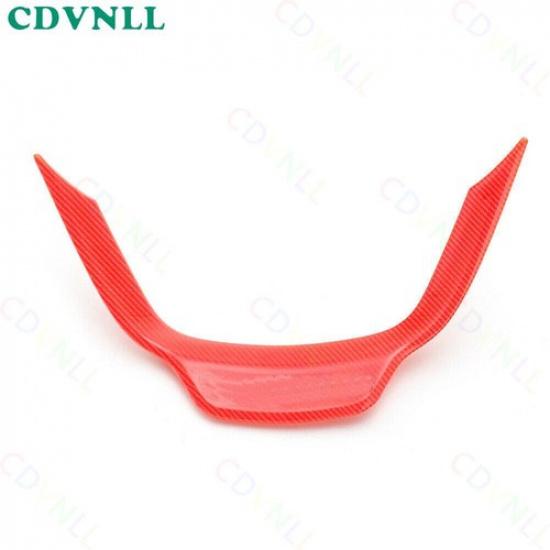 Car Steering Wheel Strip Panel Trim 1* For Jeep Cherokee 2014+ Red Carbon Fiber