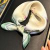 Printed Soft 100% Real Silk Scarf Fashion Foulard Women Square Neckerchief Floral High Quality New Hair Tie Bandana