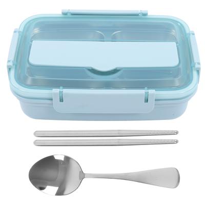 Lunch Box 4 Compartments 304 Stainless Steel Tableware Portable Lunch Containers for School Office