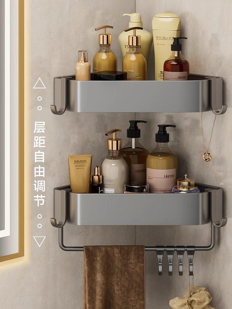 Bathroom Shelf Corner Rack Organizer Shelves  Rack Hanging Accessories Organizer Supplies Bathroom Shelf Holder Corner Shelves