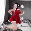 Santa Hat Christmas Dress Set Gold Velvet Christmas Perform Costume Bunny Girl Costume  Xmas Suit