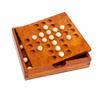 Gioco di Legno Solitario Scacchi per Giocatore Singolo Puzzle Logici Strategici Giochi di Intelligenza Sfide Logiche per Adulti Bambini Giocattoli Educativi