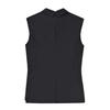 MARTINE GOLF Back Zip-Up Sleeveless Shirts_Black