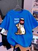 Drink Cartoon Dun Dun Cat Prints TShirts Womens Cotton Summer Short Sleeve T Shirt Loose Soft ONeck Tops Casual Womans Clothes