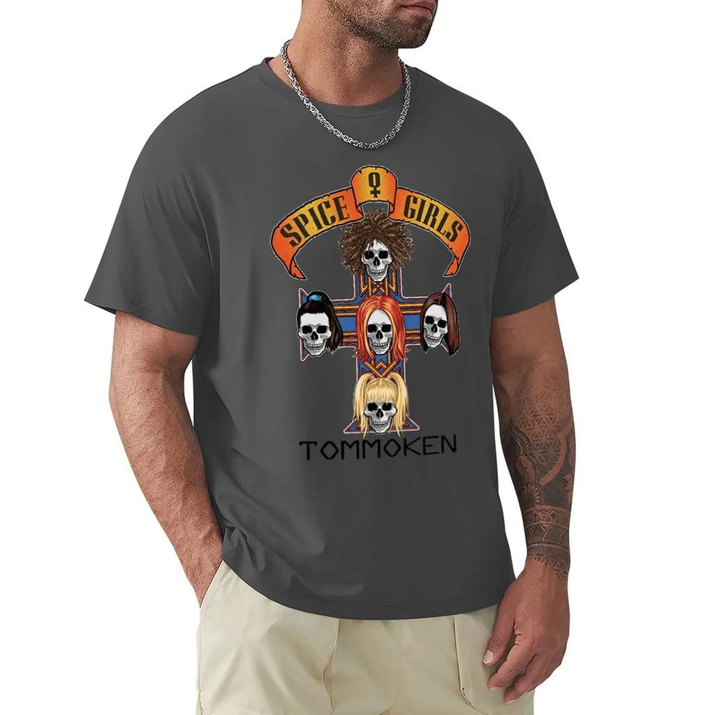 Spice Girls Rock N Roll T Shirt Harajuku Short Sleeve T-shirt 100% Cotton Graphics Tshirt Tops
