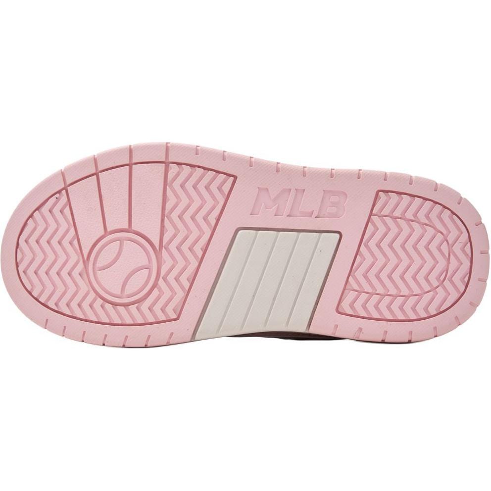 MLB New York Yankees Synthetic Leather Breathable Low top Kids' Skateboarding Shoes Pink White 7ASXJM05N-50PKL