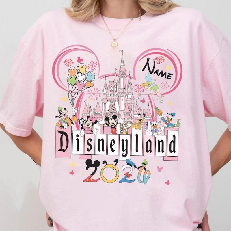 2026 New Summer Disney Cotton T-Shirt Men's Retro High Quality Disneyland Graphic Tee Oversized Unisex Casual Top For Kids