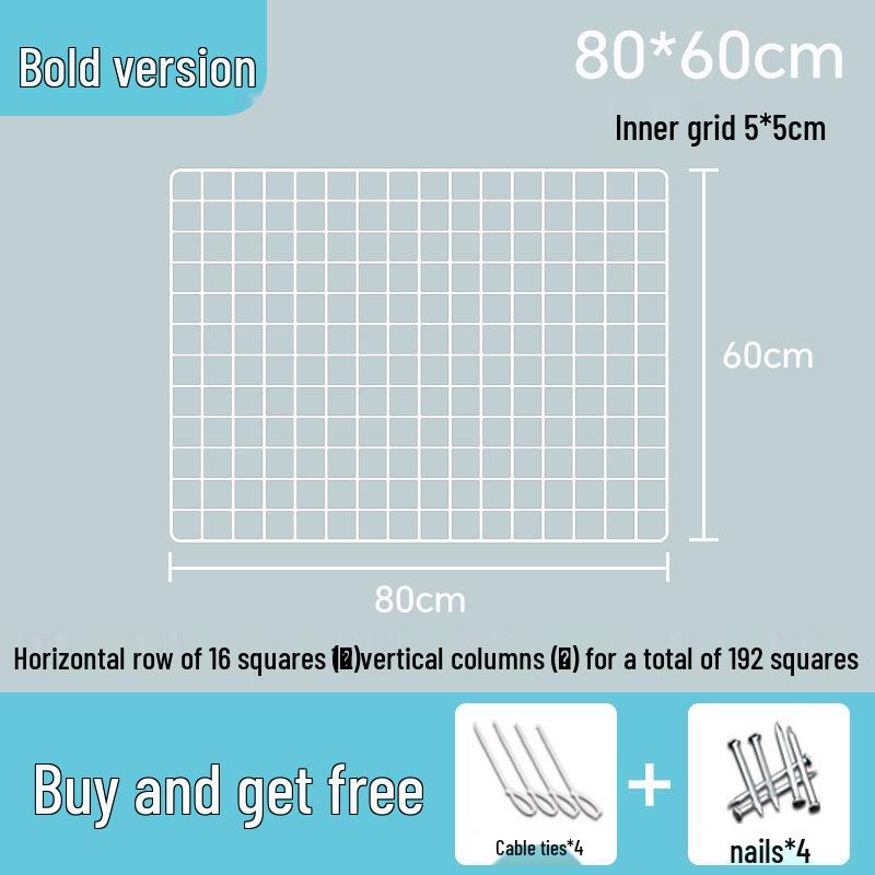 White Wire Mesh Grid Display Rack for Photos & Storage