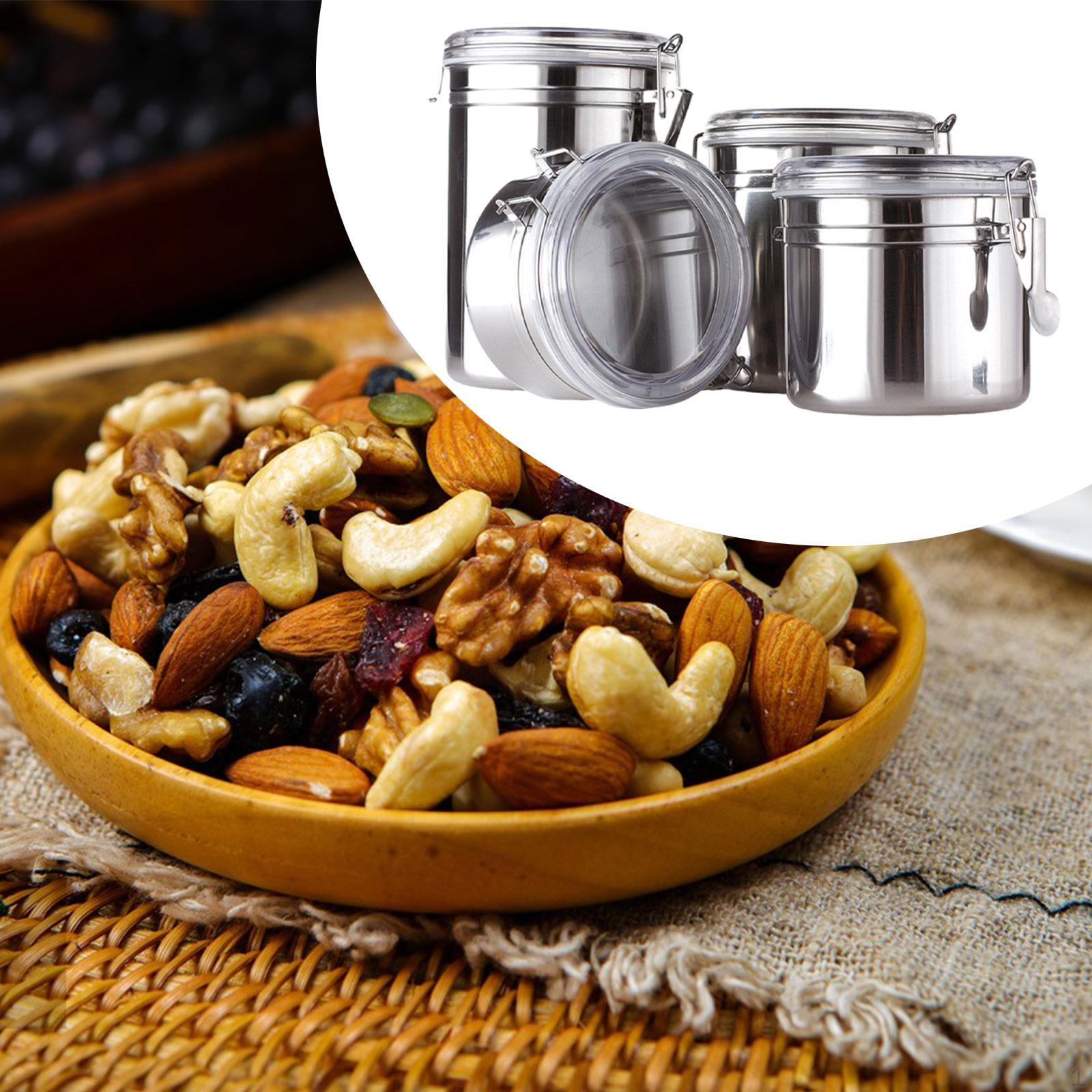 

4 Pack Coffee Canister Storage Jar for Ground Cereal Tea Sugar 5inch