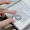 Cool Feeling Imitation Chalcedony Moonstone Zir*****Pen Ring Female Niche Design Light Luxury High-End Feeling Stacked Wearing Index Finger Ring