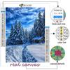 Popular 5D Diy Cross Stitch Snow Scene Painting Full Drill Cross-Stitch Crafts Kit Wall Sticker Home Decor