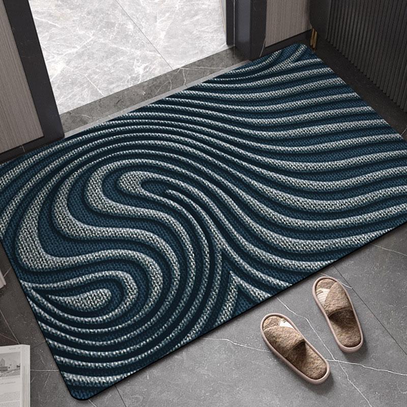 Waterproof Entrance Doormat Anti Slip Indoor Outdoor Carpet PVC Anti Slip Door Mat Durable Foot Rug Grey Black Can Be Cut