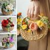 1 Pcs Willow Rattan Flower Girl Baskets High Quality Yellow Sturdy Flower Arrangement Basket Woven Basket Storage With Handle