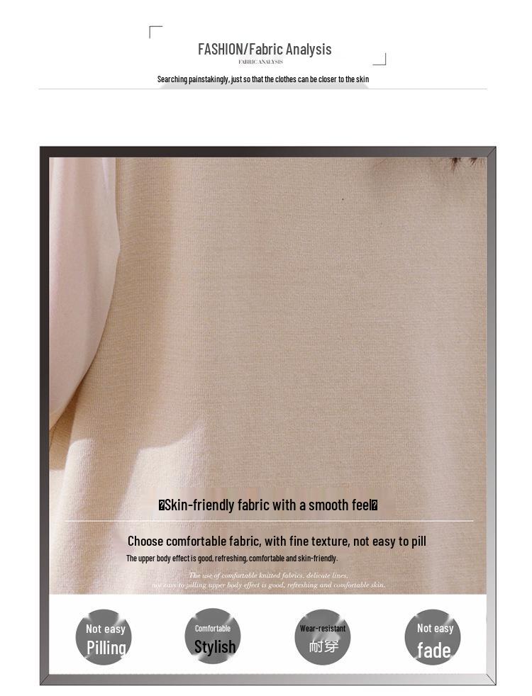2026 Spring Elegant Knit Base Layer Top for Mature Women, Chic Casual Wear for 40s and Up, Ideal for Spring and Autumn