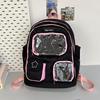 New Transparent Pain Bag Simple Middle School Students Backpack Korean Version Casual Large Capacity Japanese Ins Small Fresh Backpack