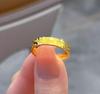 Elegant Titanium Steel Crushed Ice Gold Ring for Women - Light Luxury, Long-Lasting Color, Perfect for Couples