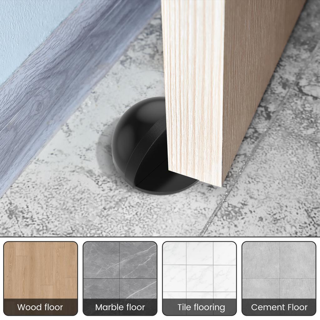10 Stück Selbstklebende Boden-Türstopper Edelstahl Langlebige Türstopper mit Superkleber für Wohnzimmer Küche Schlafzimmer