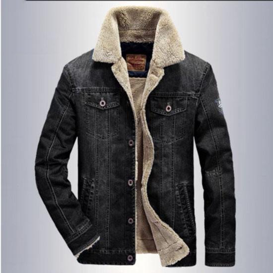 Men Denim Jackets Winter Coats Warm Jeans Jackets Male Casual Blue Denim Jackets  Fashion Jeans Coats