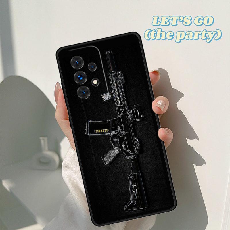 Pistol Gun phone case For Samsung Galaxy A42 A31 A40 A51 A71 A32 A80 A91 A52 A72 A73 A20e A21S A50 A70 A11 A12 Cover