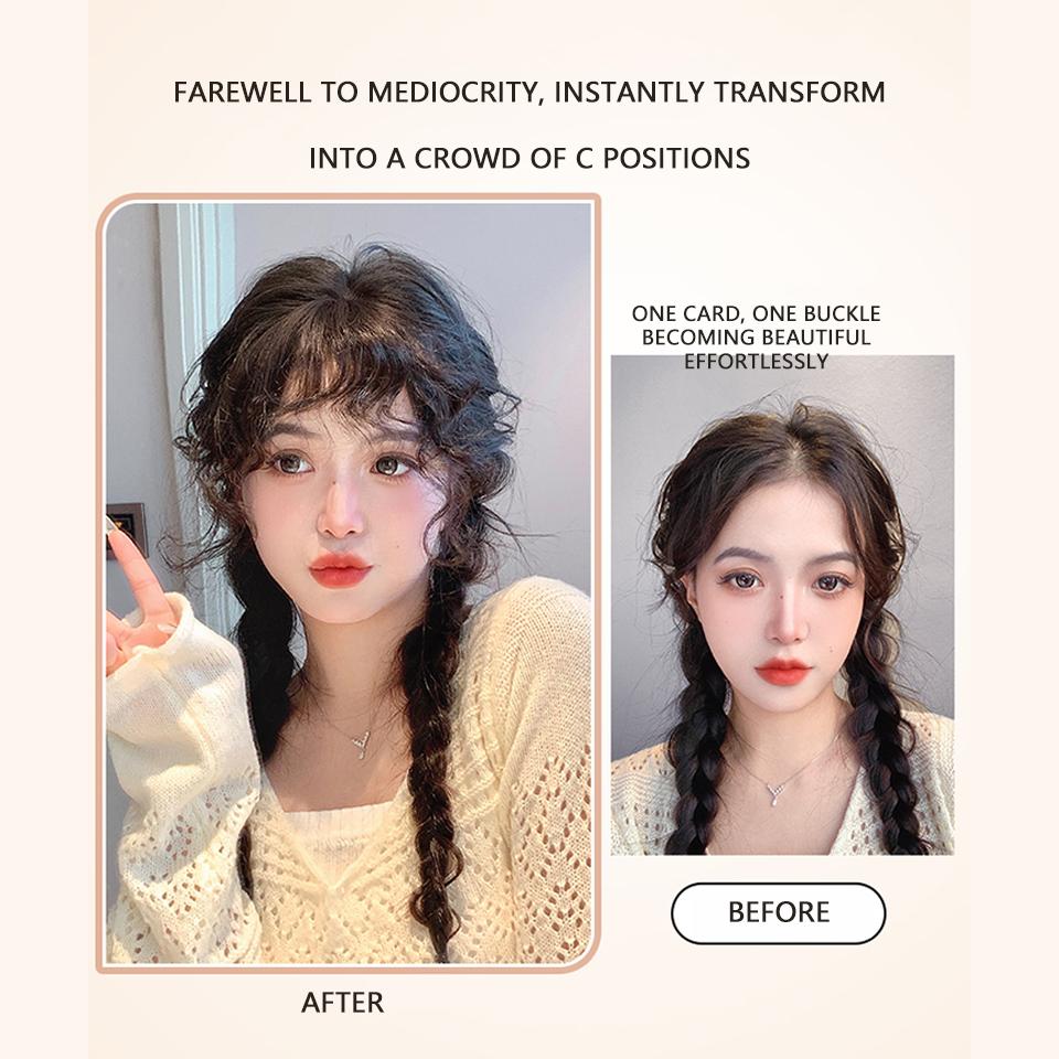 Bangs Wig Female Natural Forehead Air Fake Bangs Seamless Wool Roll Bangs Qi Bangs Wig Piece