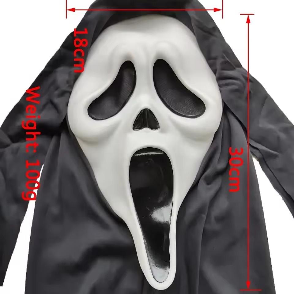 Scream Ghost Face Mask Official Movie Horror Mask for Halloween Cosplay & Costumes Scary Adult Killer Mask Prop