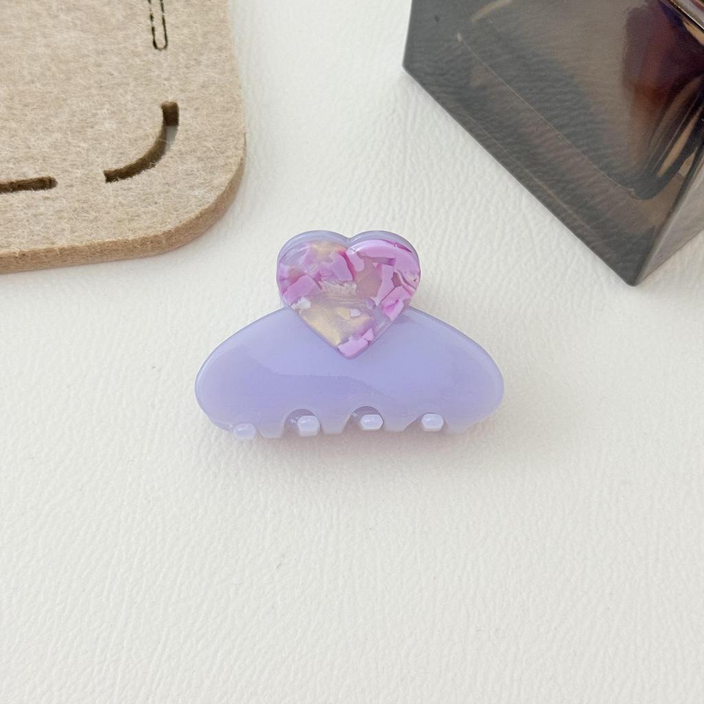 Elegant Korean Style Retro Heart Acetate Claw Clip for Hair