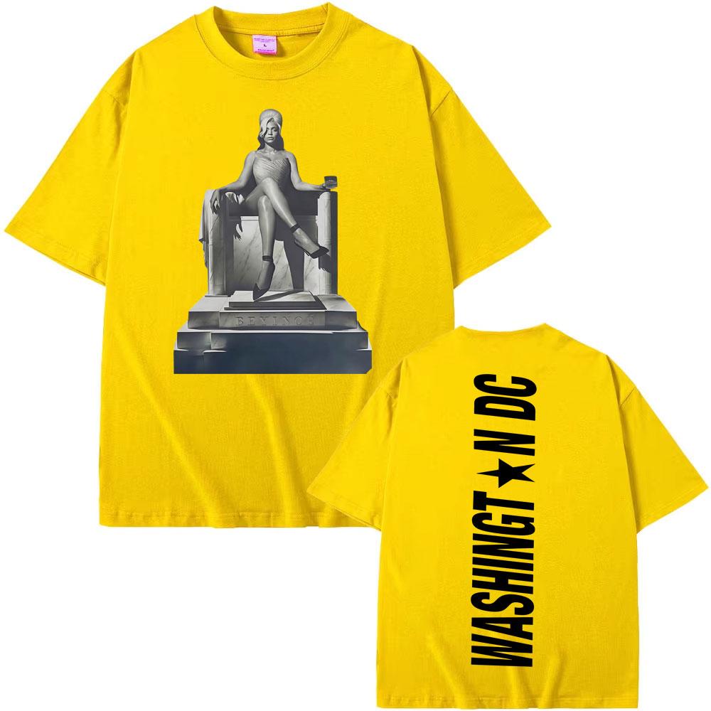 Beyonce Cowboy Carter Washington DC Tour 2025 T Shirts Unisex Women Clothing Fashion Vintage Cotton Short Sleeve Tshirt Streetwear