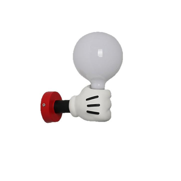 Mickey Hand Wall Lamp: Fun LED Bedside Decor for Children's Rooms