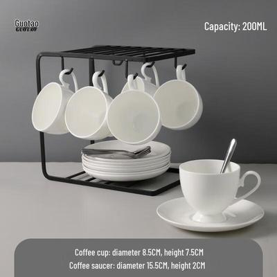 HANDUNYOU European Pure White Coffee Set