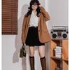 Women's Retro High-Waist Corduroy A-Line Skirt: Age-Reducing, Pleated, Simple, Versatile, Anti-Exposure Design for Autumn
