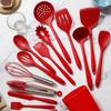 15pcs Silicone Cooking Utensils Set Dishwasher Safe Spatula Spoon Brush Gadgets Tools 446 F Heat Resistant Kitchen Utensils