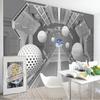 3d Photo Wallpaper Round Ball Spaceship Space Mural Living Room Tv Sofa Bedroom Background Wall Mural Decor