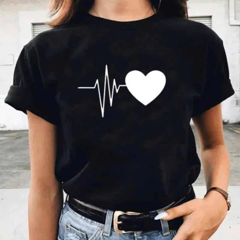 Than Heart Tshirt Harajuku Style Fashion Than Heart Love Simple Fashion Loose Tshirt Unisex Ins Tops Tee