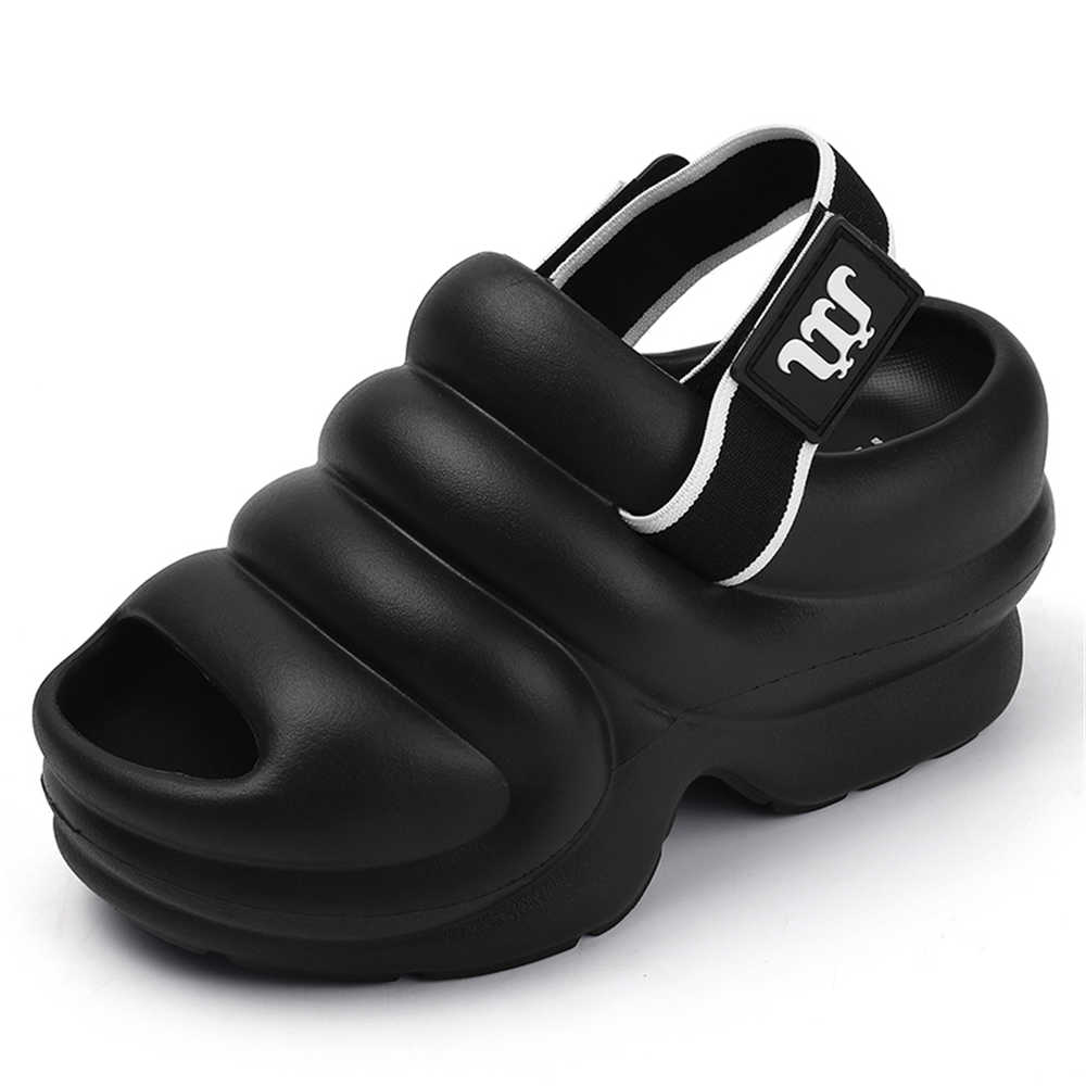 Fashion Plateforme Large Size Women Aqua Shoes Slippers Black Women's Sandals Flip Flops Sneakers Sports Industrial Sewing Shuse