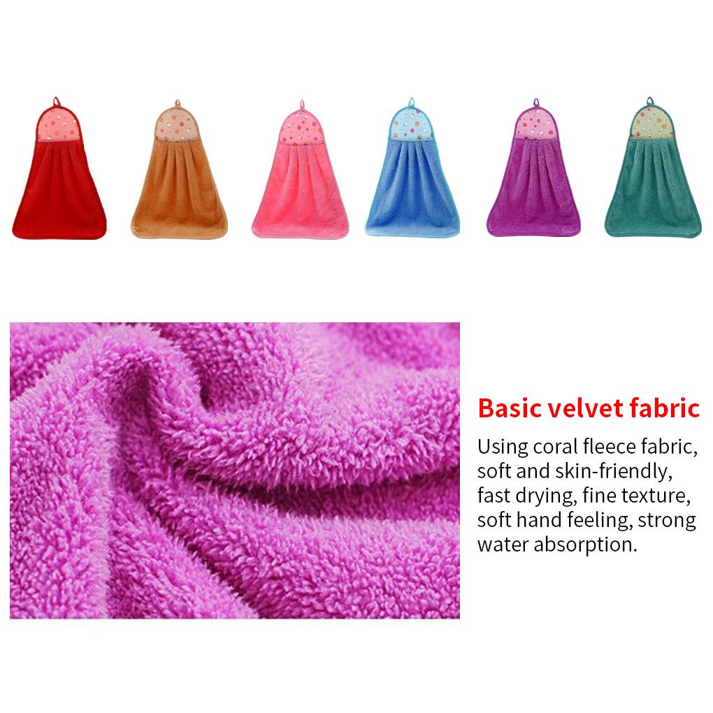 Coral Velvet Bathroom Supplies Soft Hand Towel Absorbent Cloth Dishcloths