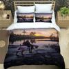 Anime Quilt Cover Red Dead Redemption Bedding Set,Children's Soft Bed Cover,Single Double Full King Bed King Bed Set