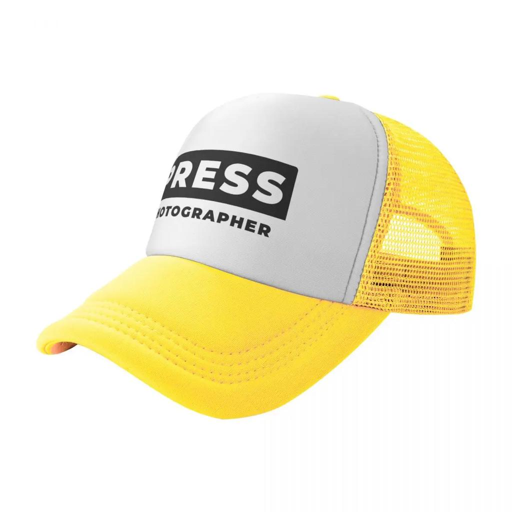 Press Photographer ID Rounded Baseball Cap Luxury Caps Fishing Cap Bobble Hat For Girls Men's