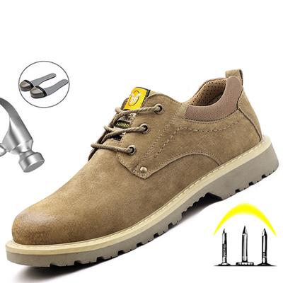Fashion Safety Work Shoes Men Boots Anti-Smashing Lightweight Safety Shoe Male Breathable Steel Toe Non-slip Wearable Work Boot Footwear