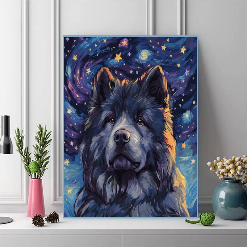 Chow Chow Pattern 3pcs 100% Round Full Drill 5D DIY Diamond Painting Embroidery Cross Stitch Rhinestone Décor