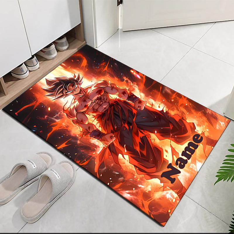 Custom Name Dragon Ball Printed Carpet, for Office Chair Living Room Bedroom Kitchen Room Decor Gifts.