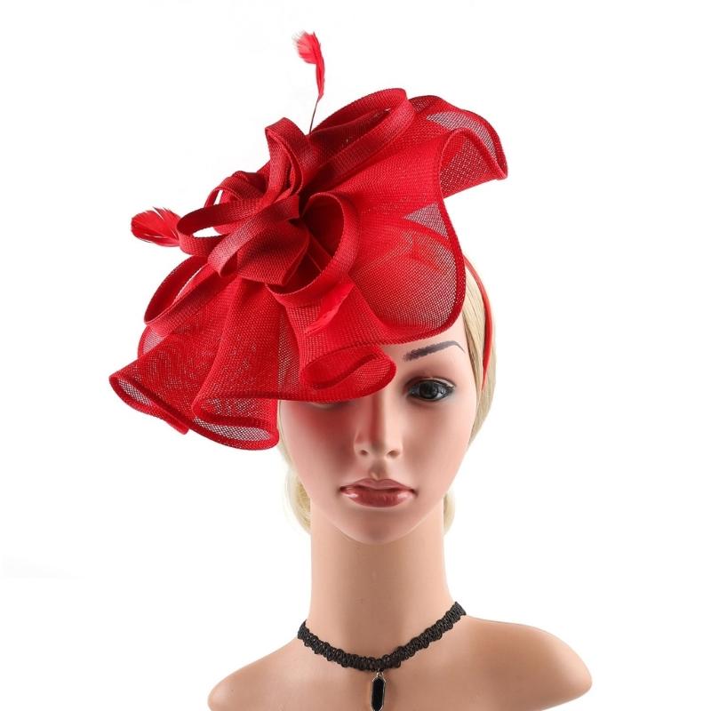 1920s Mesh Flower Hat Hair Pin Church Headband Party Dress Up Fascinator Hat Teaparty Headband Party Supply