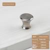 Home Decoration Silver Aluminum Single Hole Handle Modern Wardrobe Drawer Round Knob Kitchen Cabinet Furniture Small Door Handle