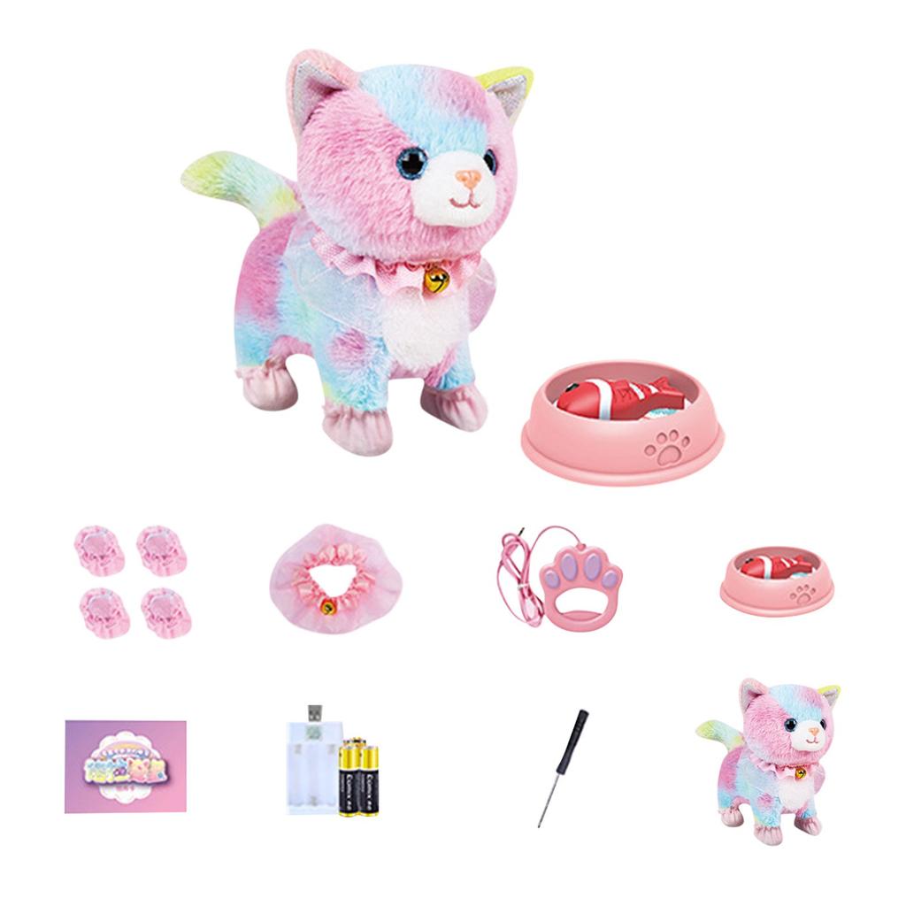 Dětská hadrová panenka s plyšovou panenkou jako dárek v kresleném stylu