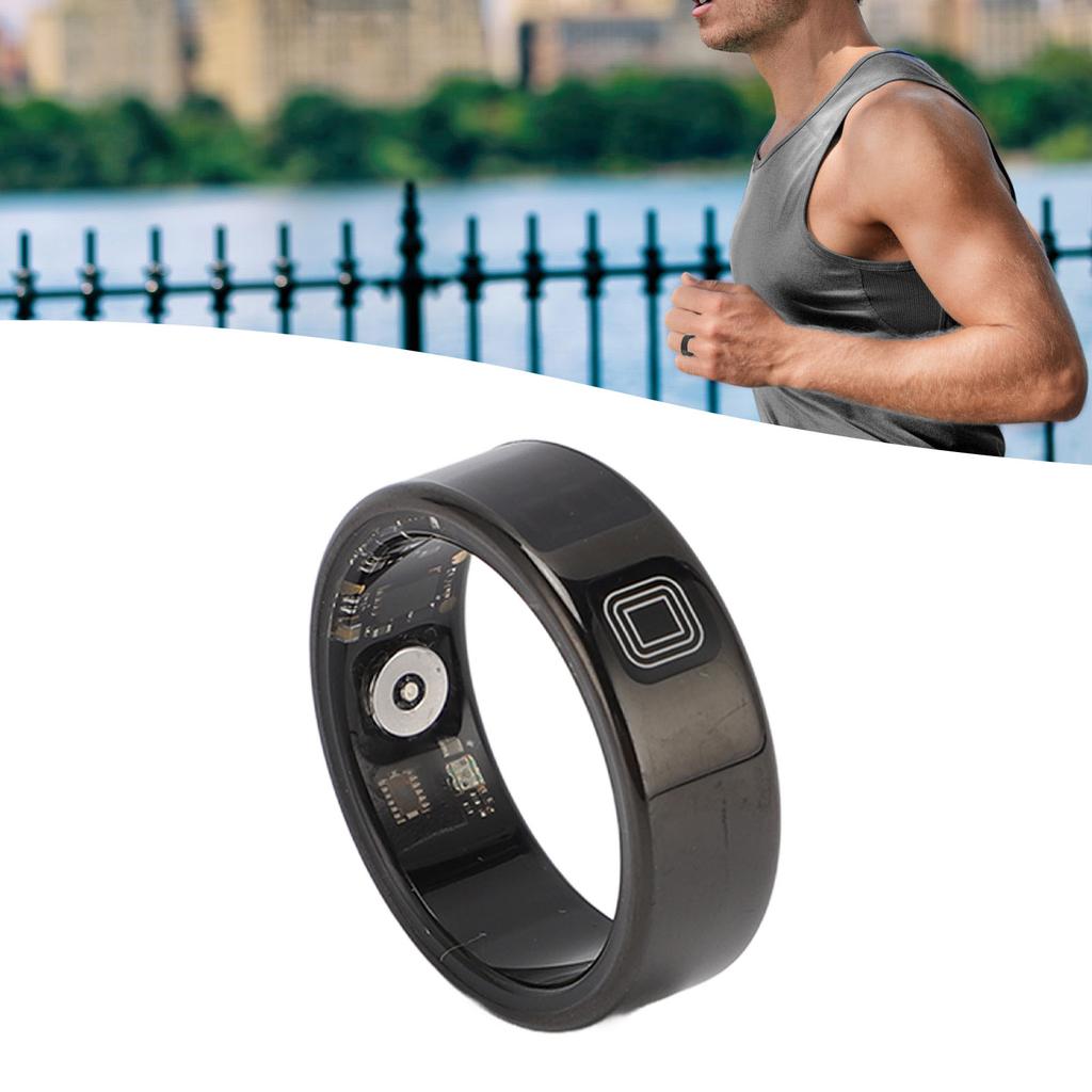 Smart Ring with Display Touch Screen IP68 Water Resistant Stainless Steel Multiple Sports Modes Fitn