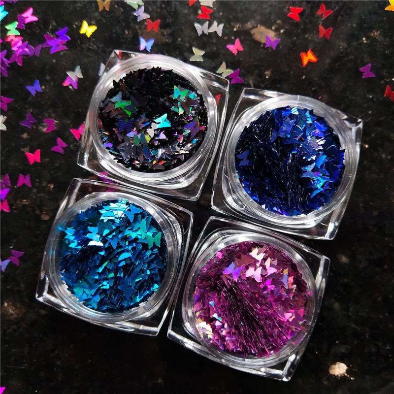 12 Pcs/set DIY Star Moon Butterfly Phantom Nail Sequin Decoration Set Nail Art Decoration Sequin Accessoires Ongles
