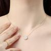 [Bijou Holic] 92.5 Silver Gold-Plated Circle Cubic Women's Necklace