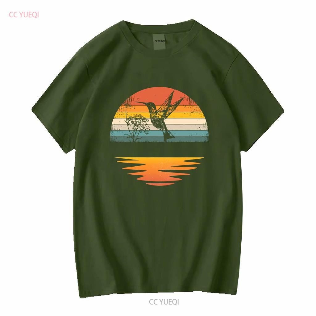 Hummingbird Vintage Retro Hummingbirds T Shirt vintage Washed designer clothes Versatile Casual Soft Top For Everyday Wear