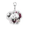 Spiel The Freak Circus Pierrot Harlekin Cosplay Schlüsselanhänger Acryl Joker Clown Schlüsselring Schlüsselkette Tasche Schmuck Dekoration Requisiten