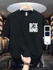 Boxing King Graphic T-shirt - White/Black Athletic Tee - Breathable Cotton Blend Shirt for Gym