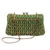 Borsa da sera a pochette con pietre verdi WHTUOHENG Diamanti Party Prom Buste Lusso Cristallo Cena Borse da sera Matrimonio Sposa Pochette